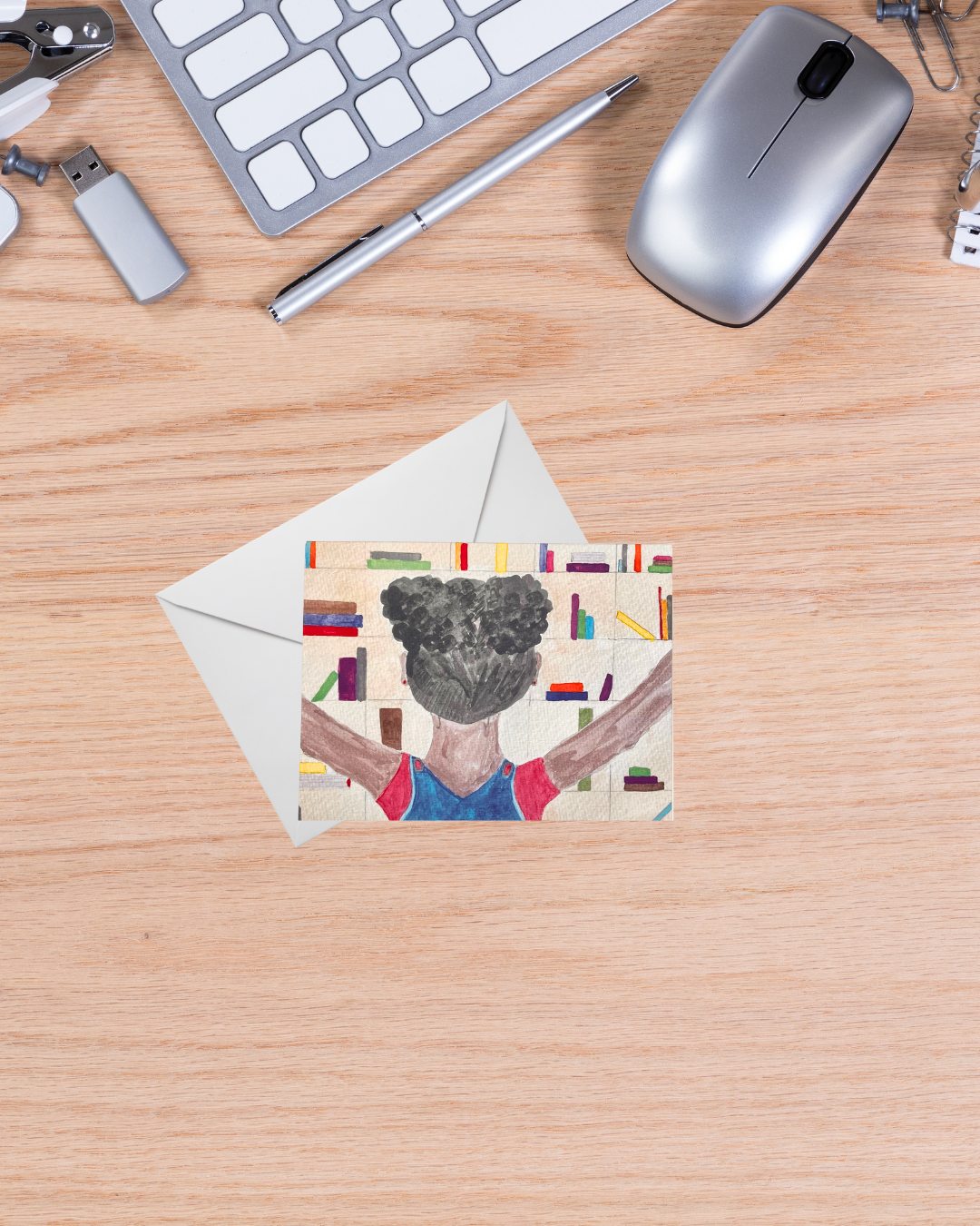 Bookworm Notecard